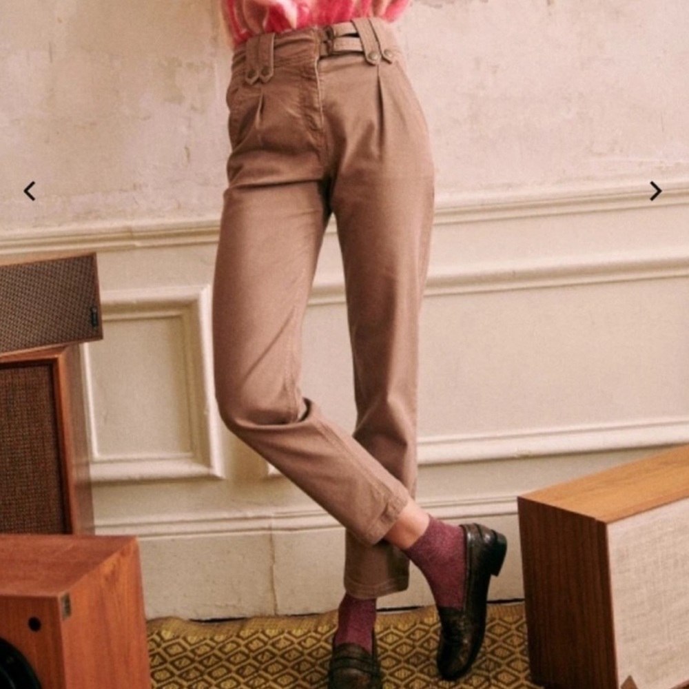 Sezane Leon trousers in Khaki